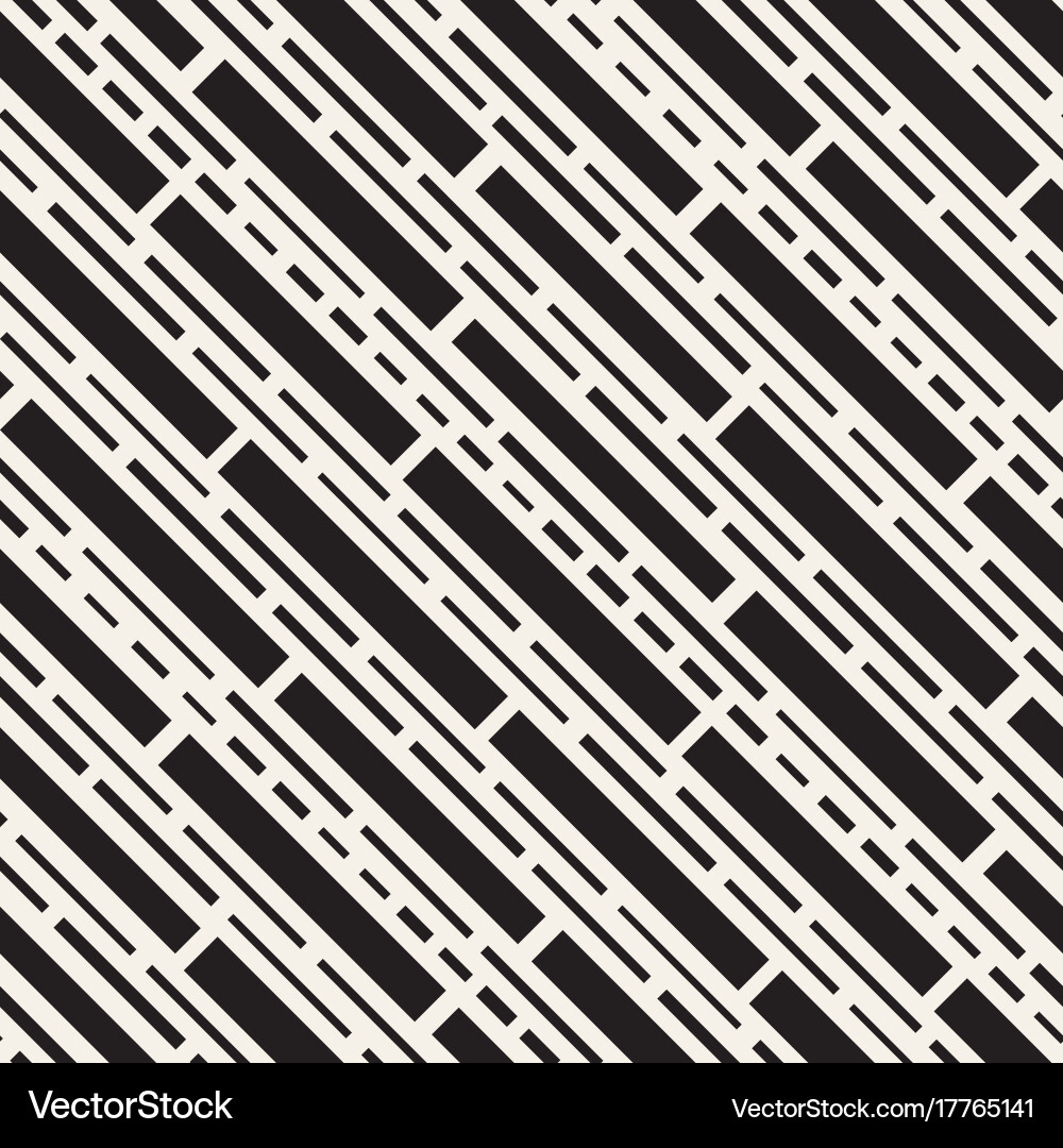 Black and white irregular dashed lines pattern vector image