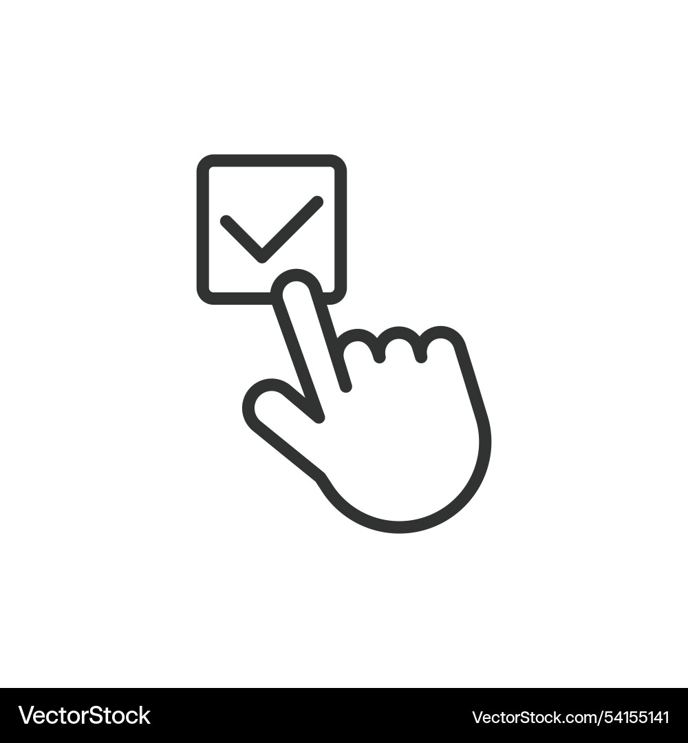 Choice checkbox icon in line design Choice checkbox icon in line design vector image