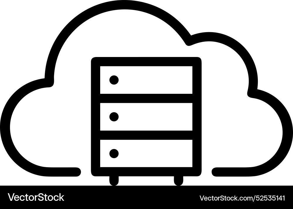 Cloud storage icon symbol image of the hosting Vector Image