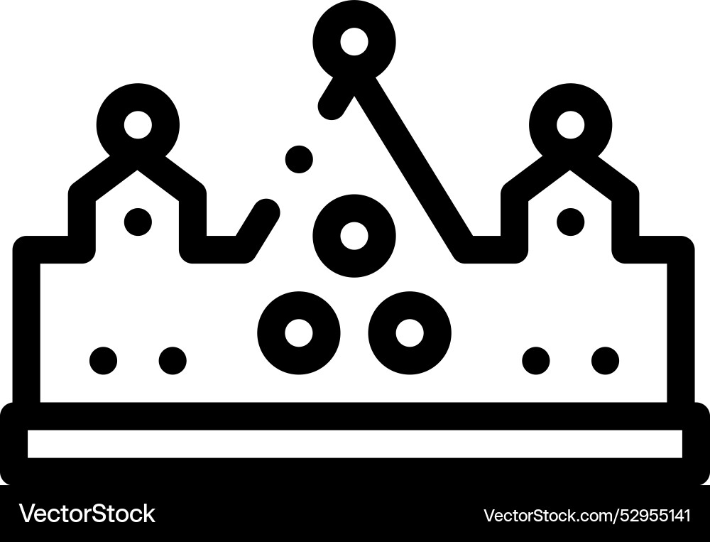 Crown icon thin linear style design isolated Vector Image