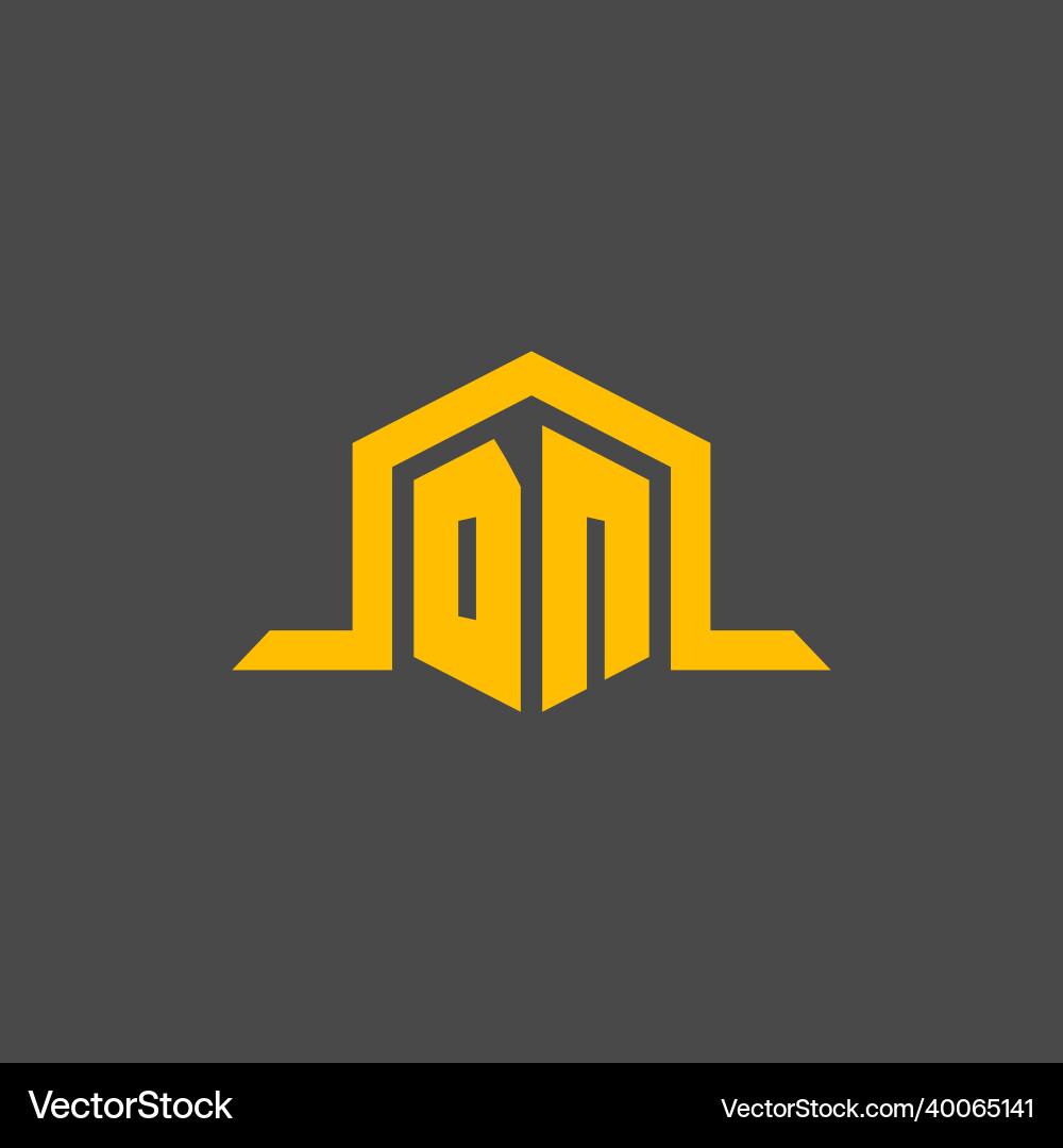 Dn monogram initial logo with hexagon style design Vector Image