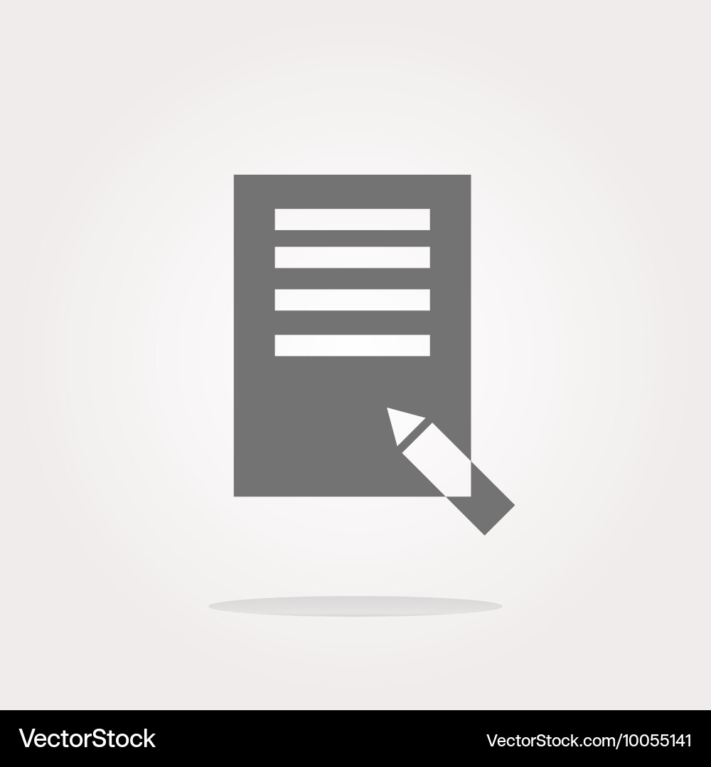 Edit document sign icon content button Vector Image