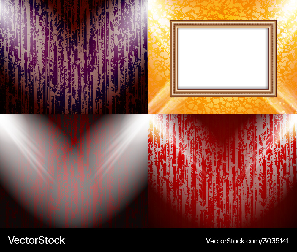 Set of colorful abstract backgrounds and frames Vector Image