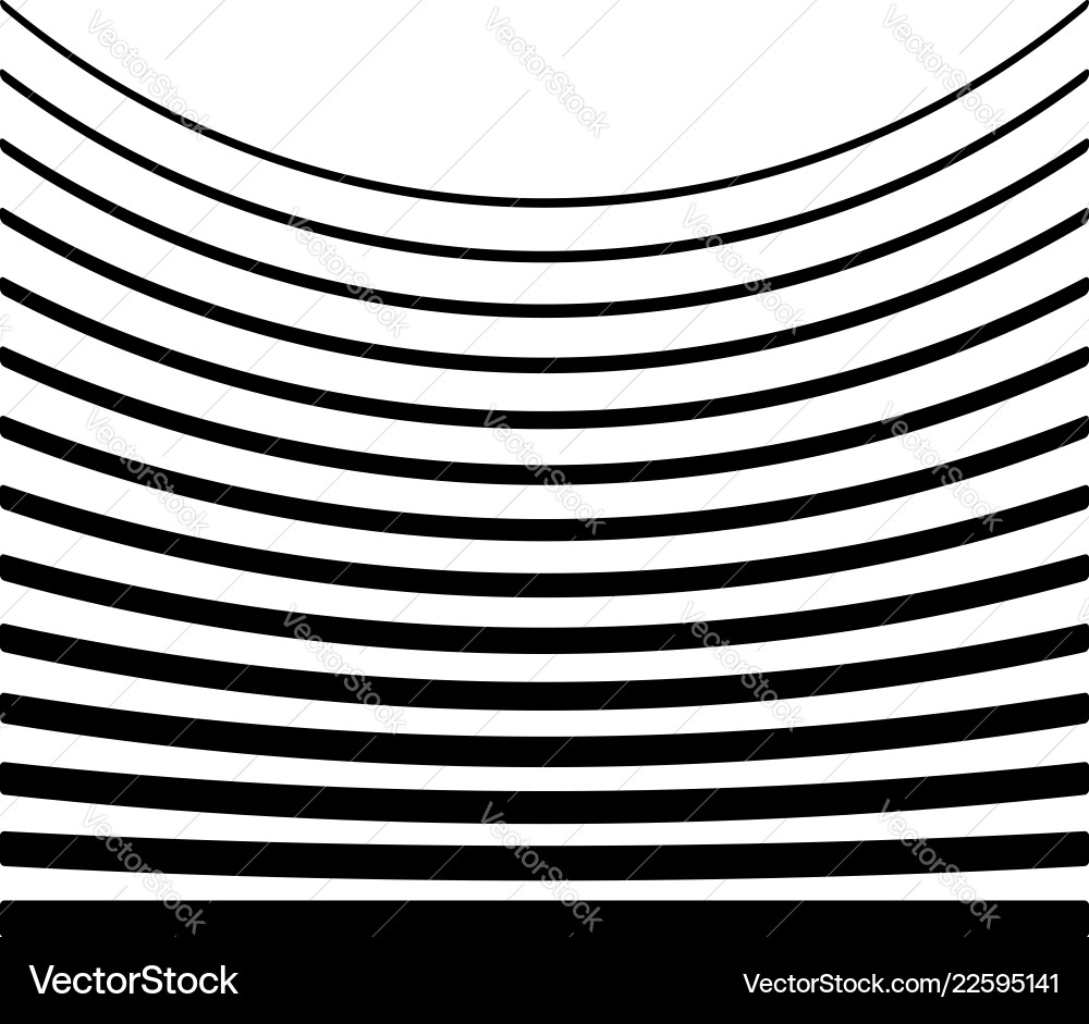 Set of lines with different level deformation Set of lines with different level deformation vector image