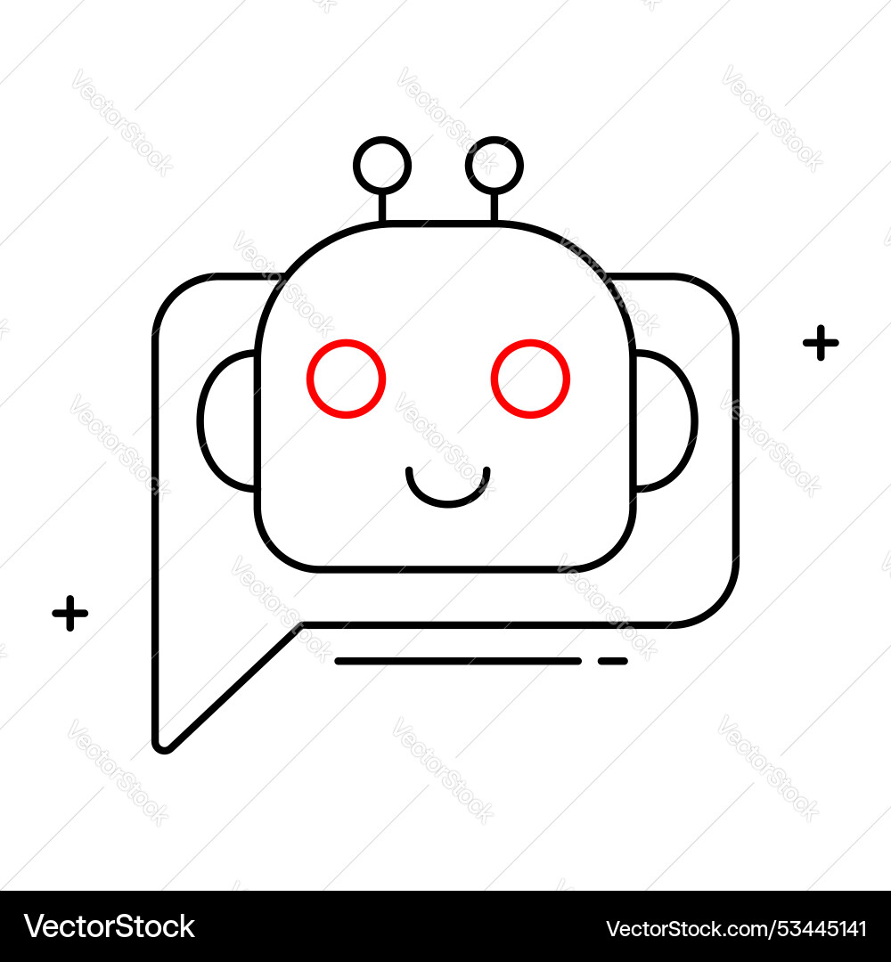 Virtual assistant and online chat bot icon design Vector Image