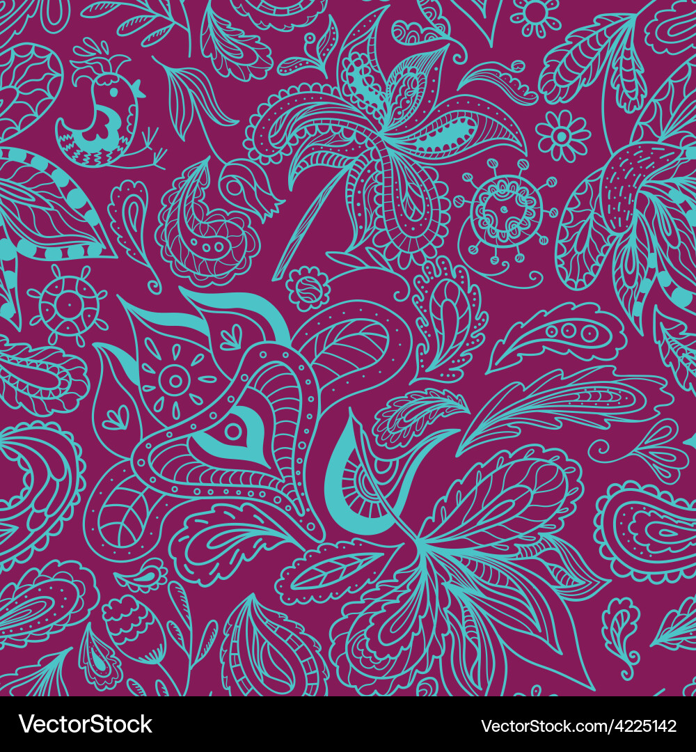 Bali spa ornamental pattern Royalty Free Vector Image