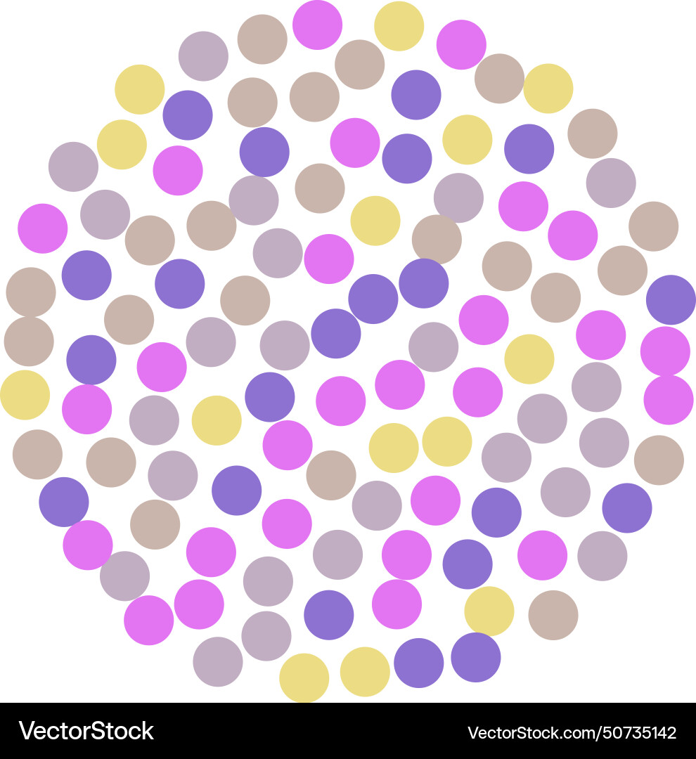 Color points in circle shape diffusion pattern vector image