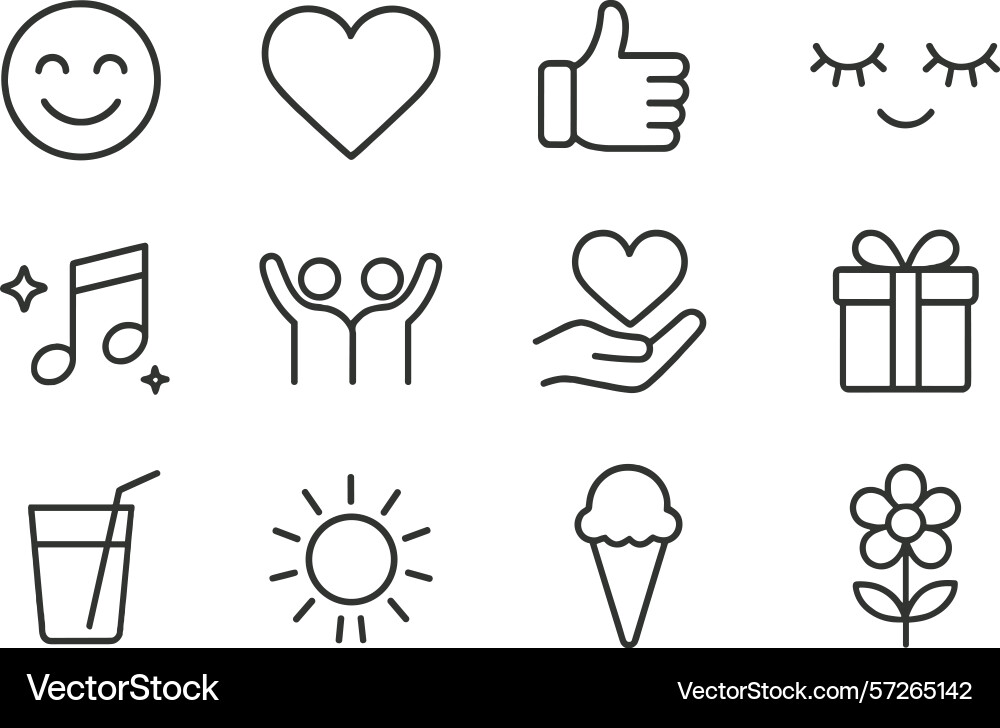 Customization of fun and joyful icons for various vector image
