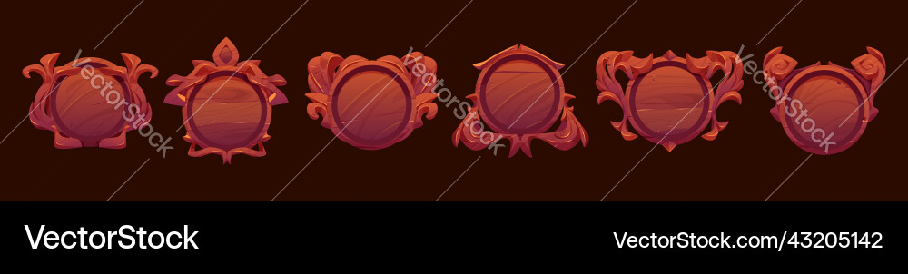 Game level or avatar frames ui icons buttons set Game level or avatar frames ui icons buttons set vector image