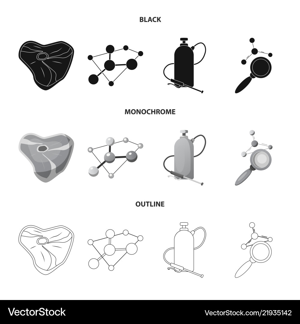 Isolated object of and symbol set s Vector Image