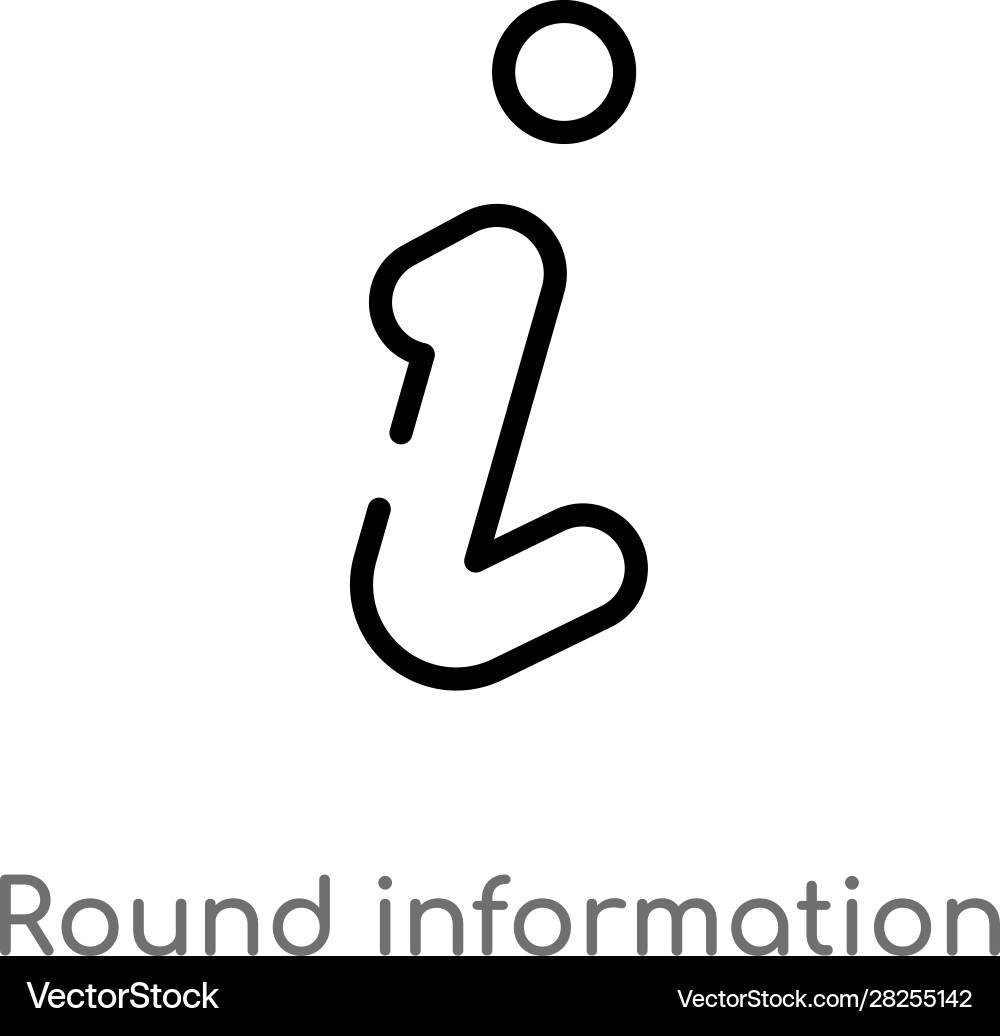 Outline round information button icon isolated Vector Image
