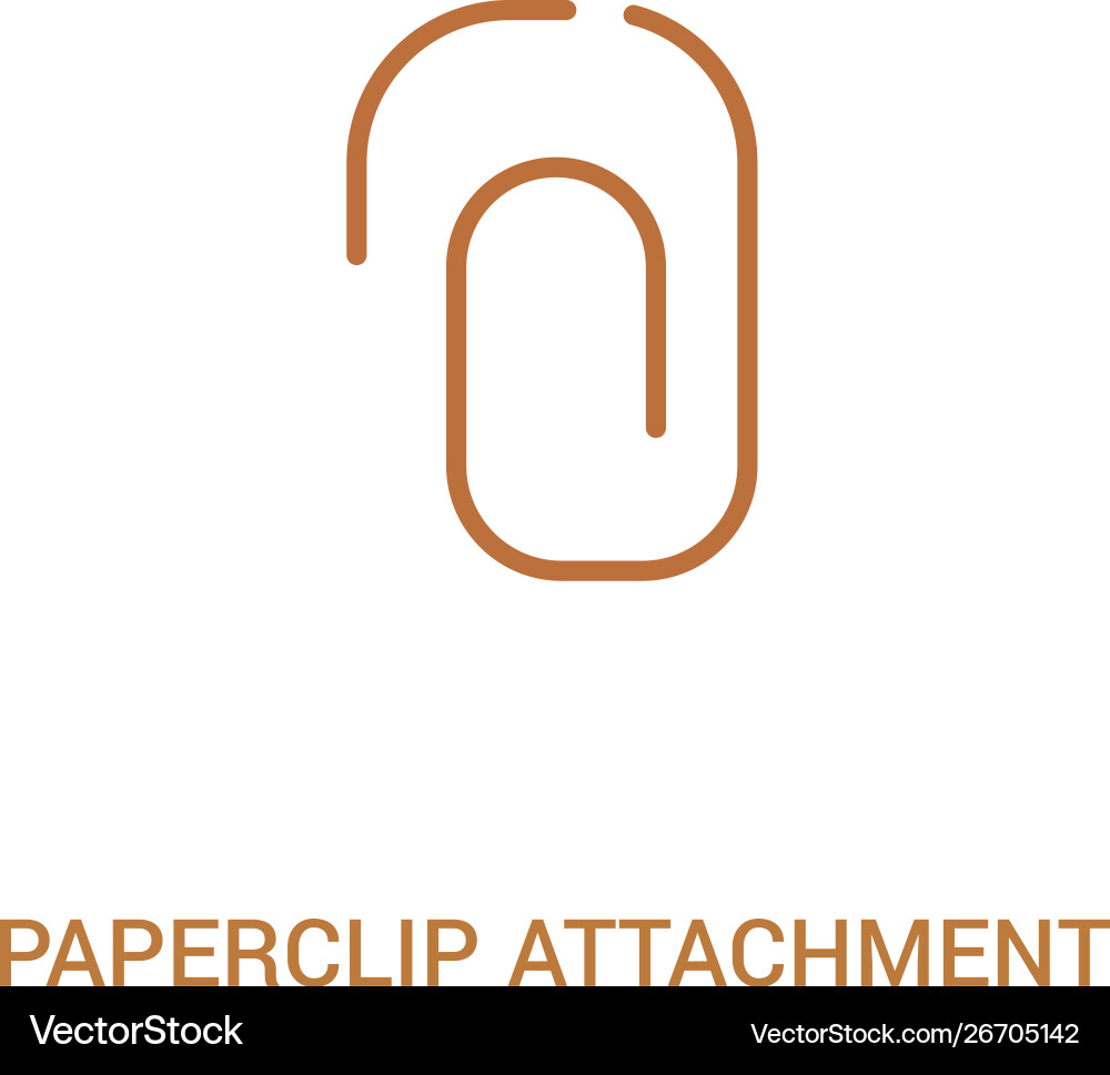 Paperclip attachment concept 2 colored icon Vector Image