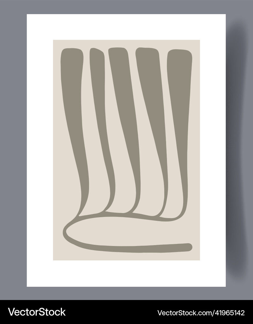 Scandinavian Abstract Print Set Vector Image