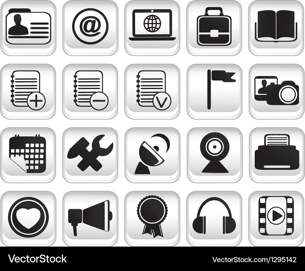 Set community buttons icons part 2 vector image