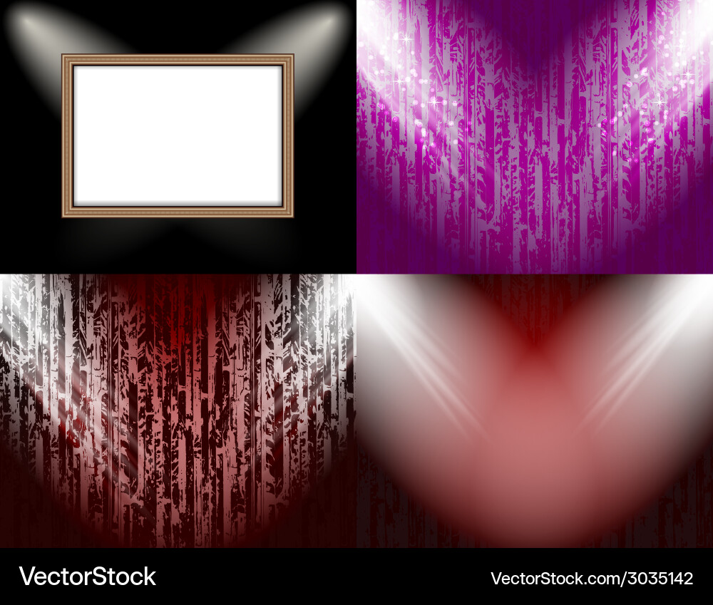 Set of colorful abstract backgrounds and frames Vector Image