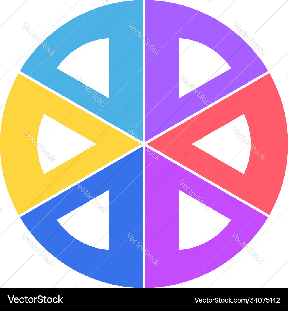 Simple pie chart-graph and diagram circle Simple pie chart-graph and diagram circle Vector Image