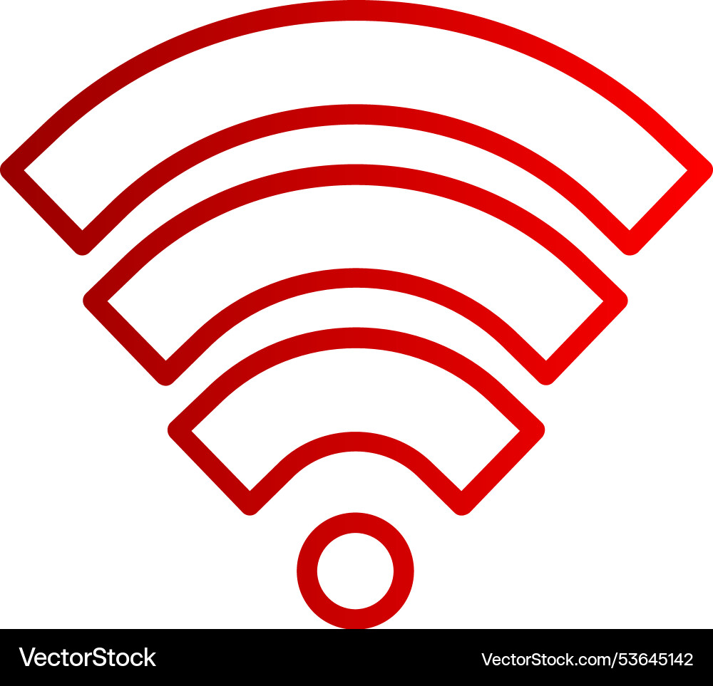 Wifi line gradient icon Vector Image