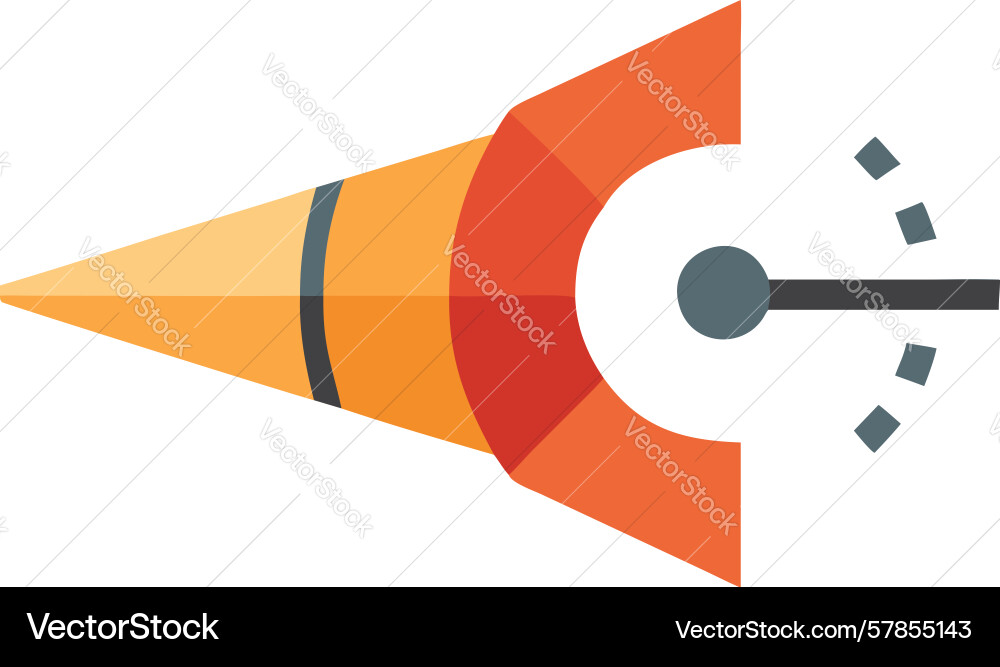 Abstract forward movement rocket cone design Vector Image