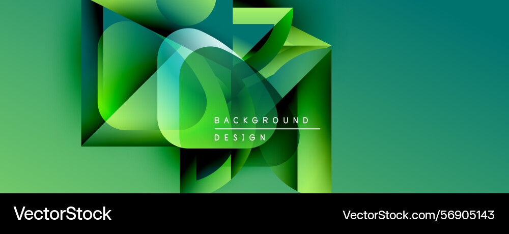 Abstract geometric shapes overlap creating vector image
