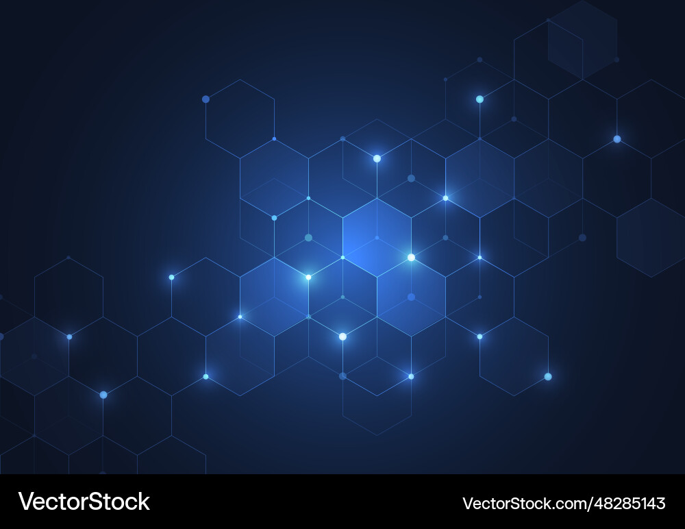 Abstract hexagonal molecular structures Abstract hexagonal molecular structures Vector Image