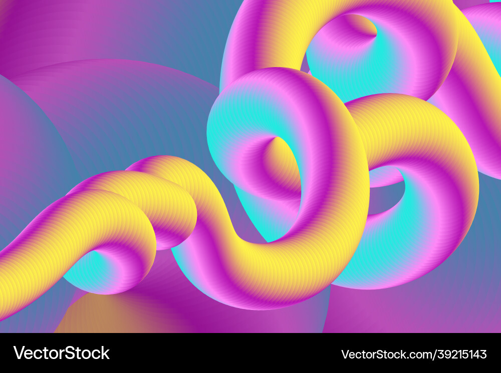 Abstract liquid gradient background in 3d vector image