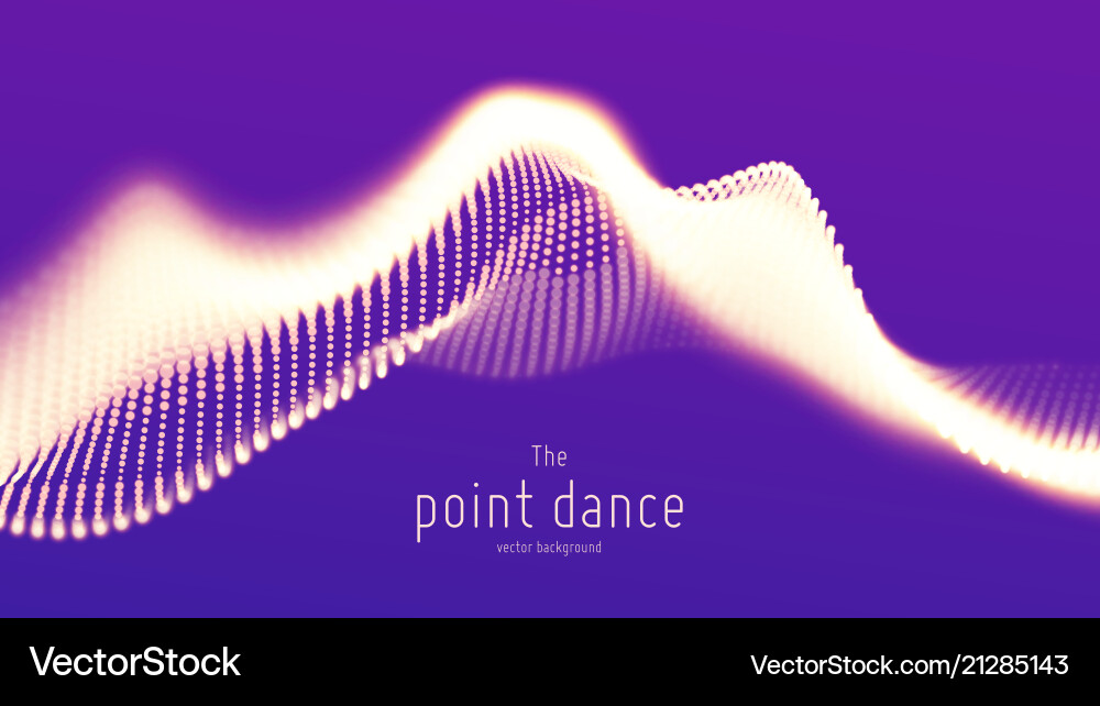 Abstract violet particle wave points array Abstract violet particle wave points array Vector Image
