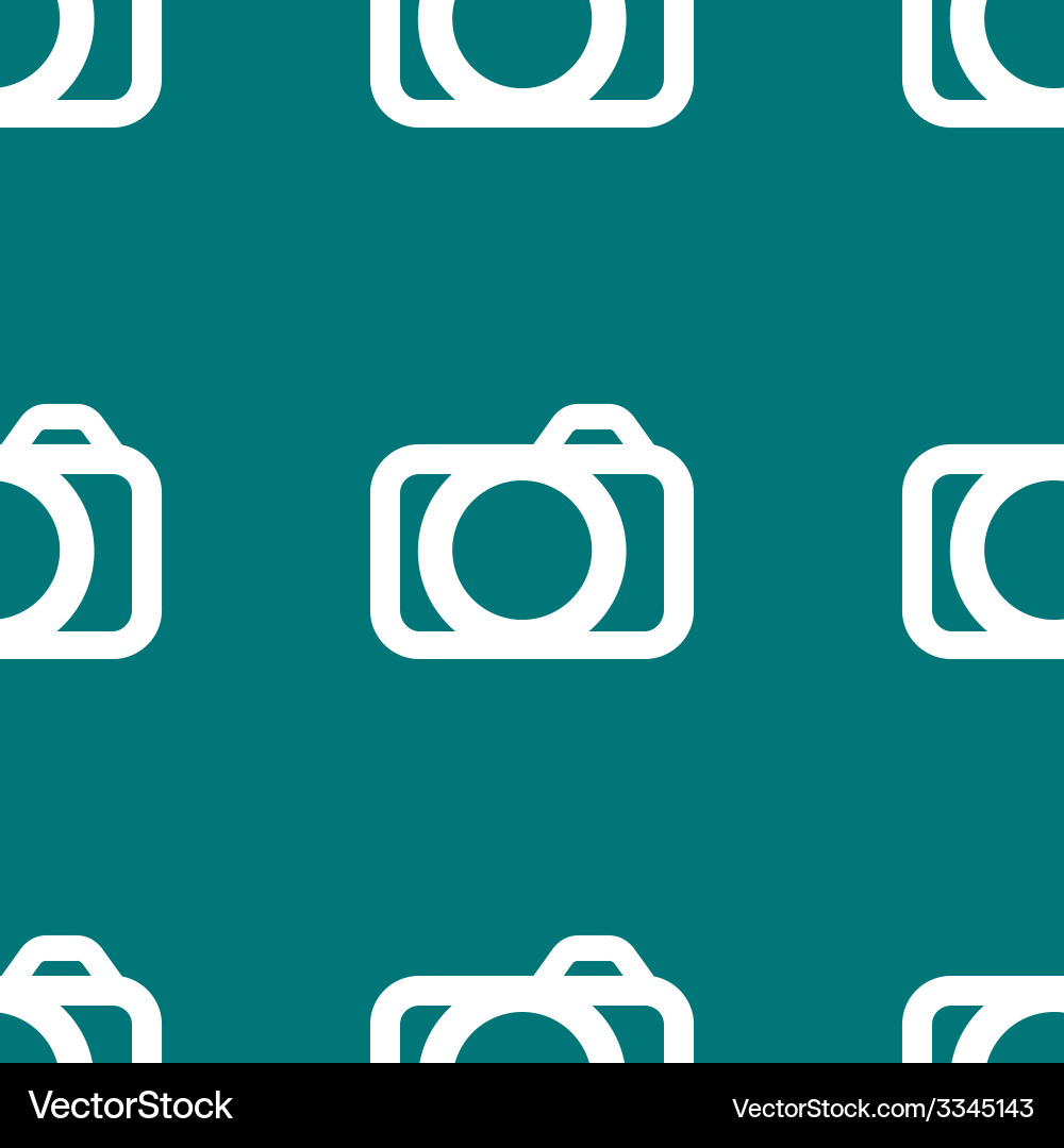 Camera web icon flat design seamless pattern vector image
