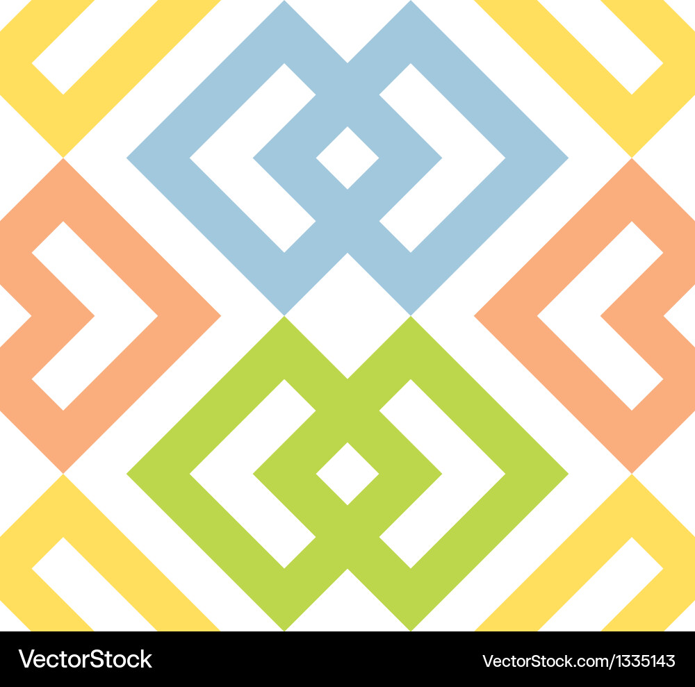 Colorful Interlocking Square Pattern vector image