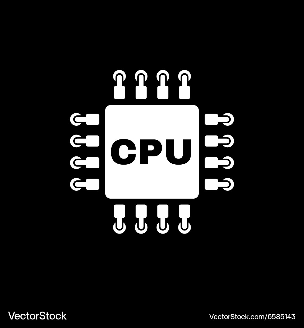Cpu-Symbol-Mikroprozessor und Prozessorsymbol vektorbild