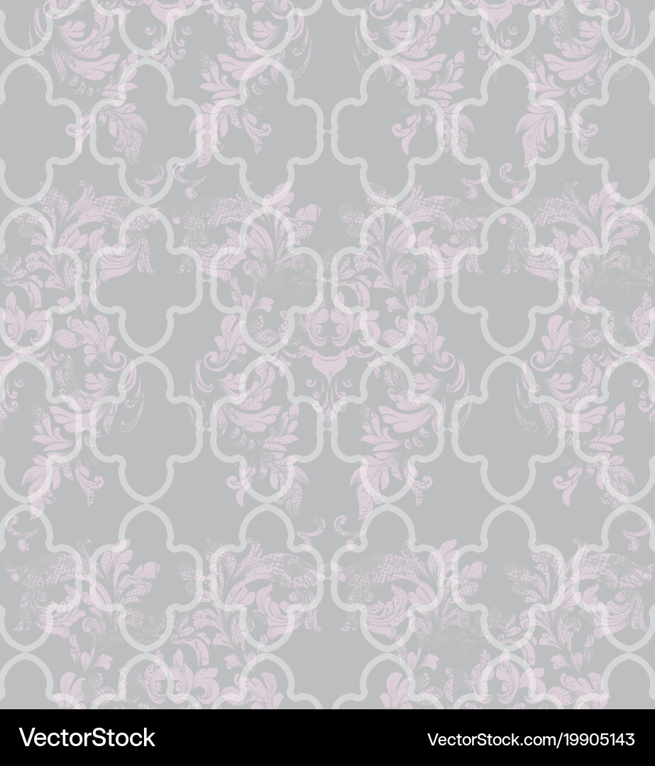 Damask abstract pattern texture royal vector image