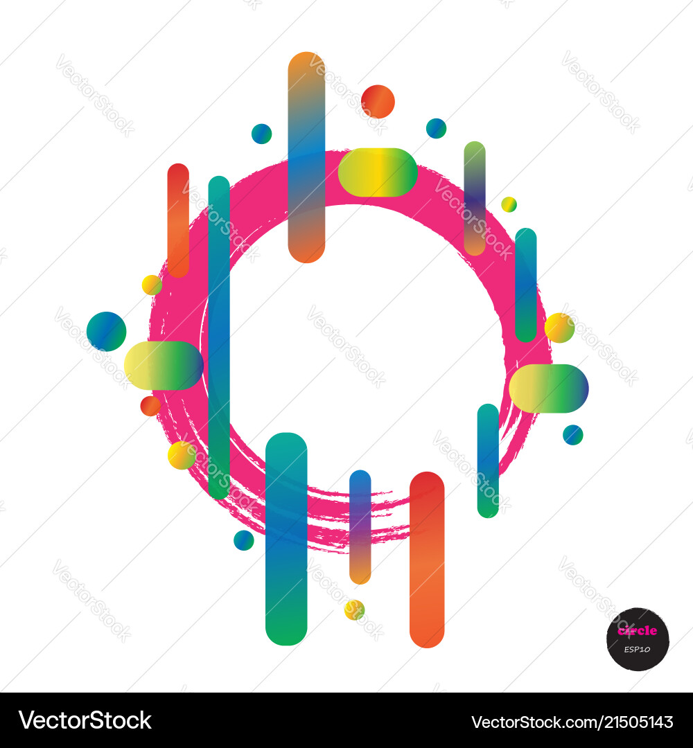 Design colorful circles elements template frame Design colorful circles elements template frame vector image