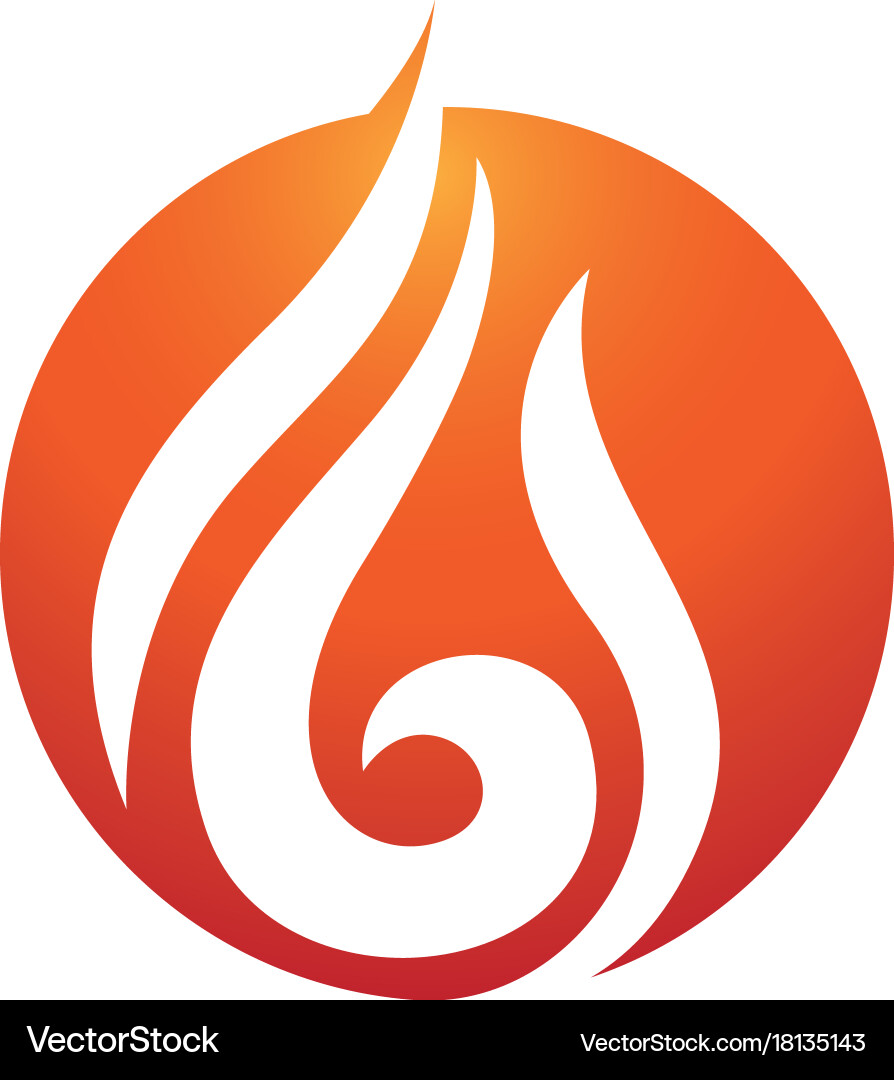 Fire flame logo template Vector Image