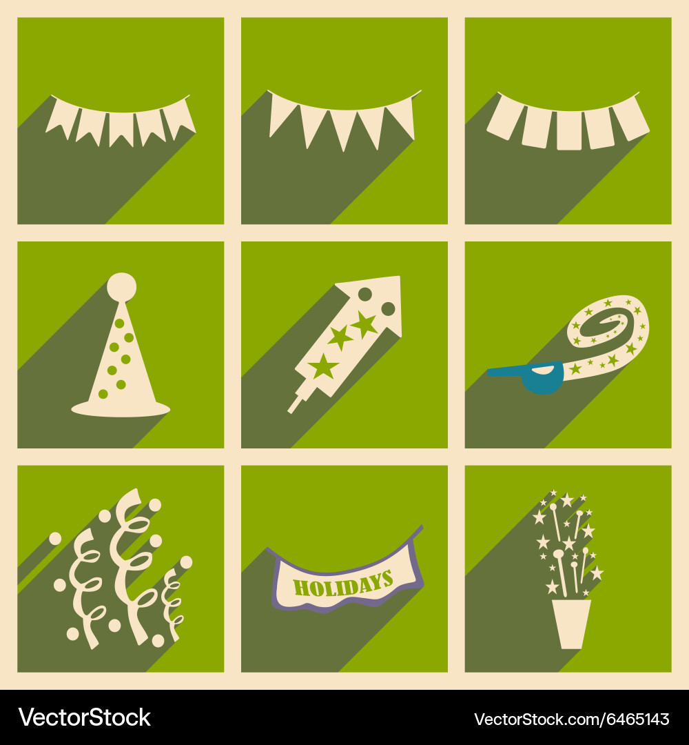 Flat with shadow concept and mobile application Vector Image