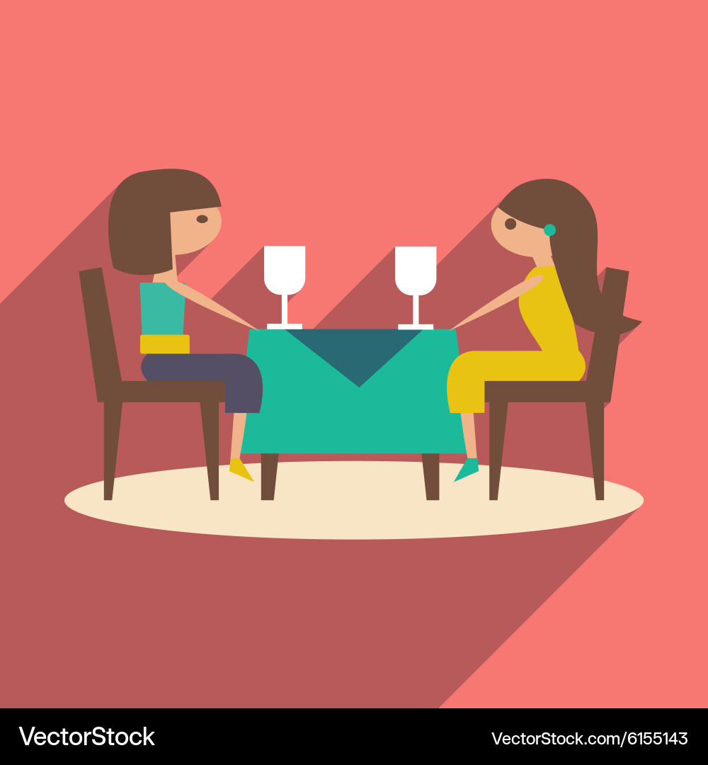 Flat with shadow icon and mobile application vector image
