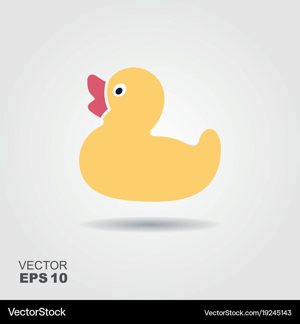 Fröhliche Gummi Duck Vektorbild