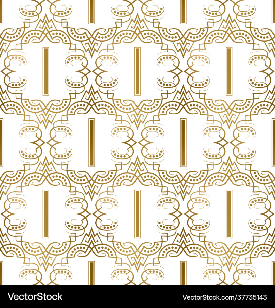 Golden initial seamless pattern with i letter Golden initial seamless pattern with i letter vector image