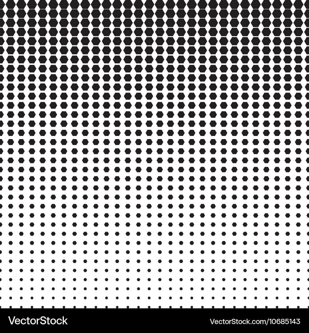 Hexagonal Halftone Pattern vector image