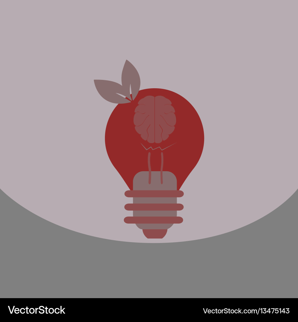 Light save planet on ecology style lamp with brain Light save planet on ecology style lamp with brain Vector Image