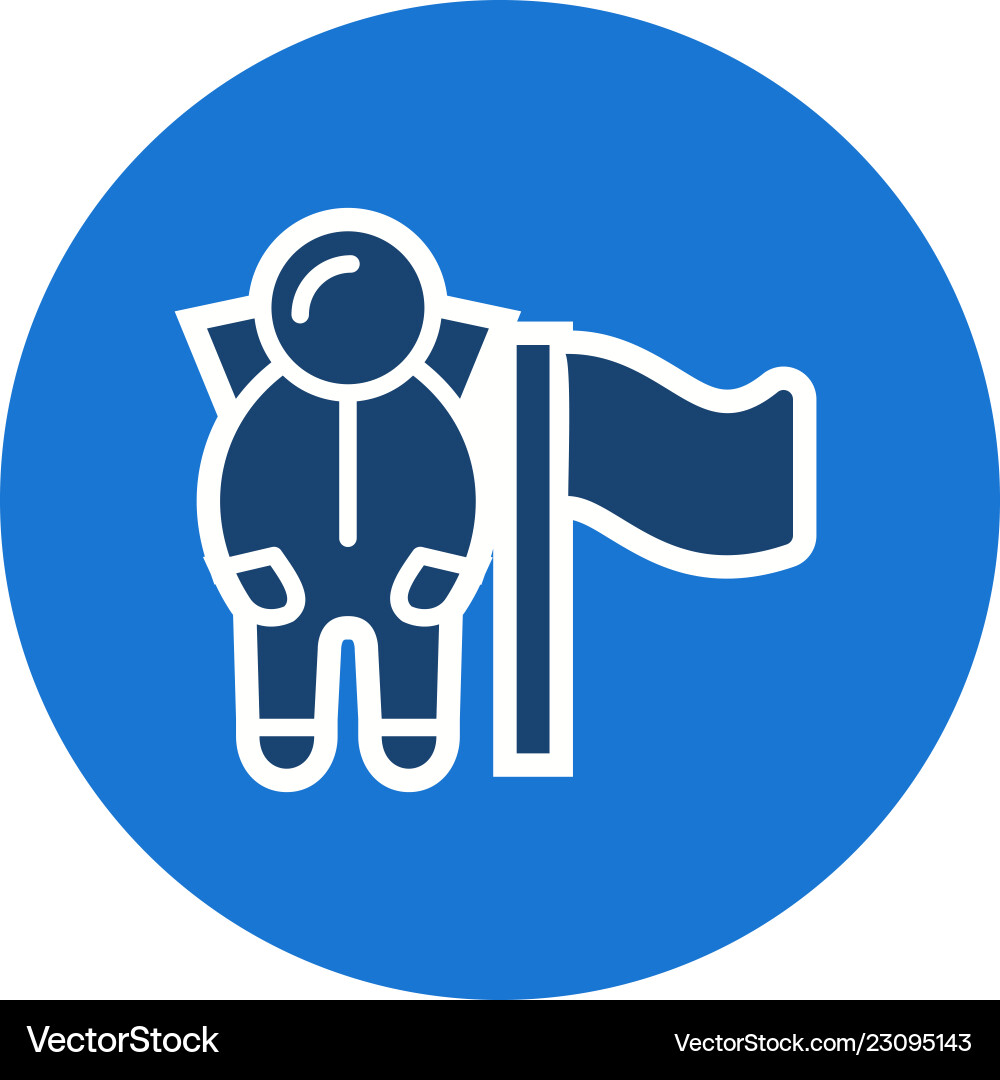 Man with flag icon Vector Image
