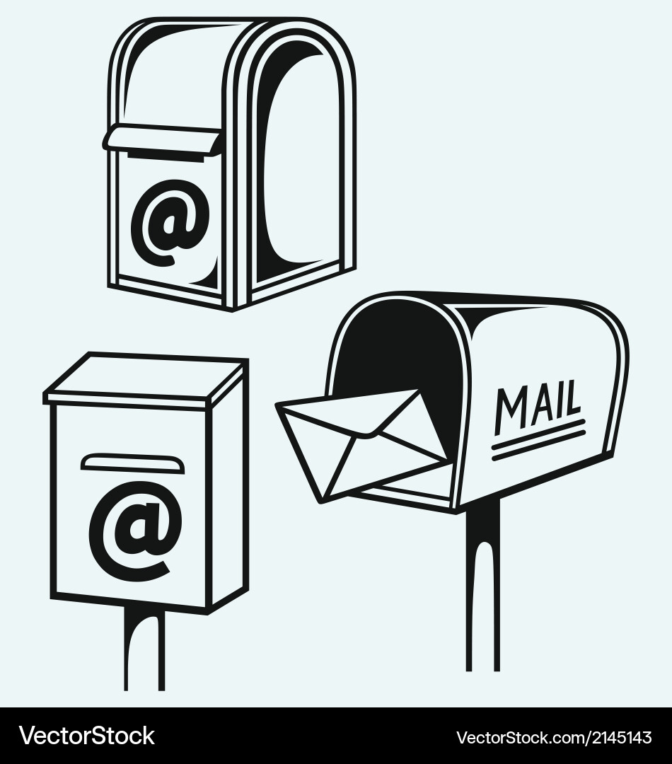 Open Mailbox with Letters vector image