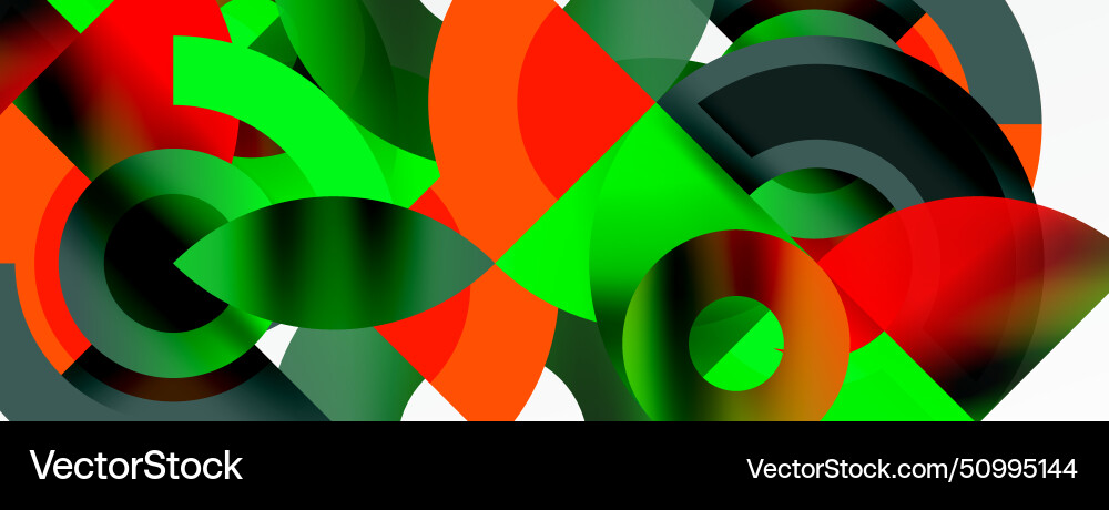 A colorful geometric pattern with circles Vector Image