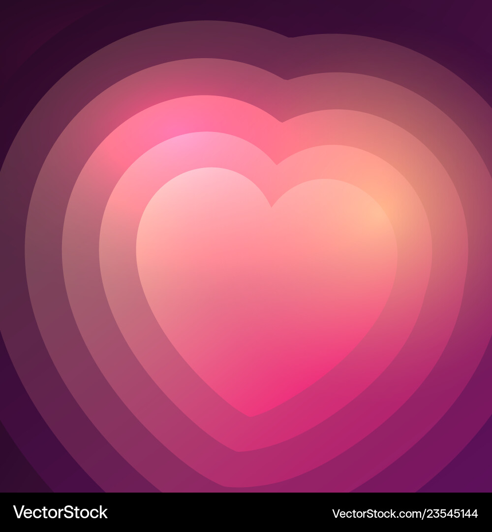 Abstract gradient heart background vector image