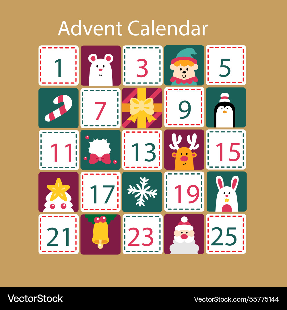 Advent calendar Vector Image