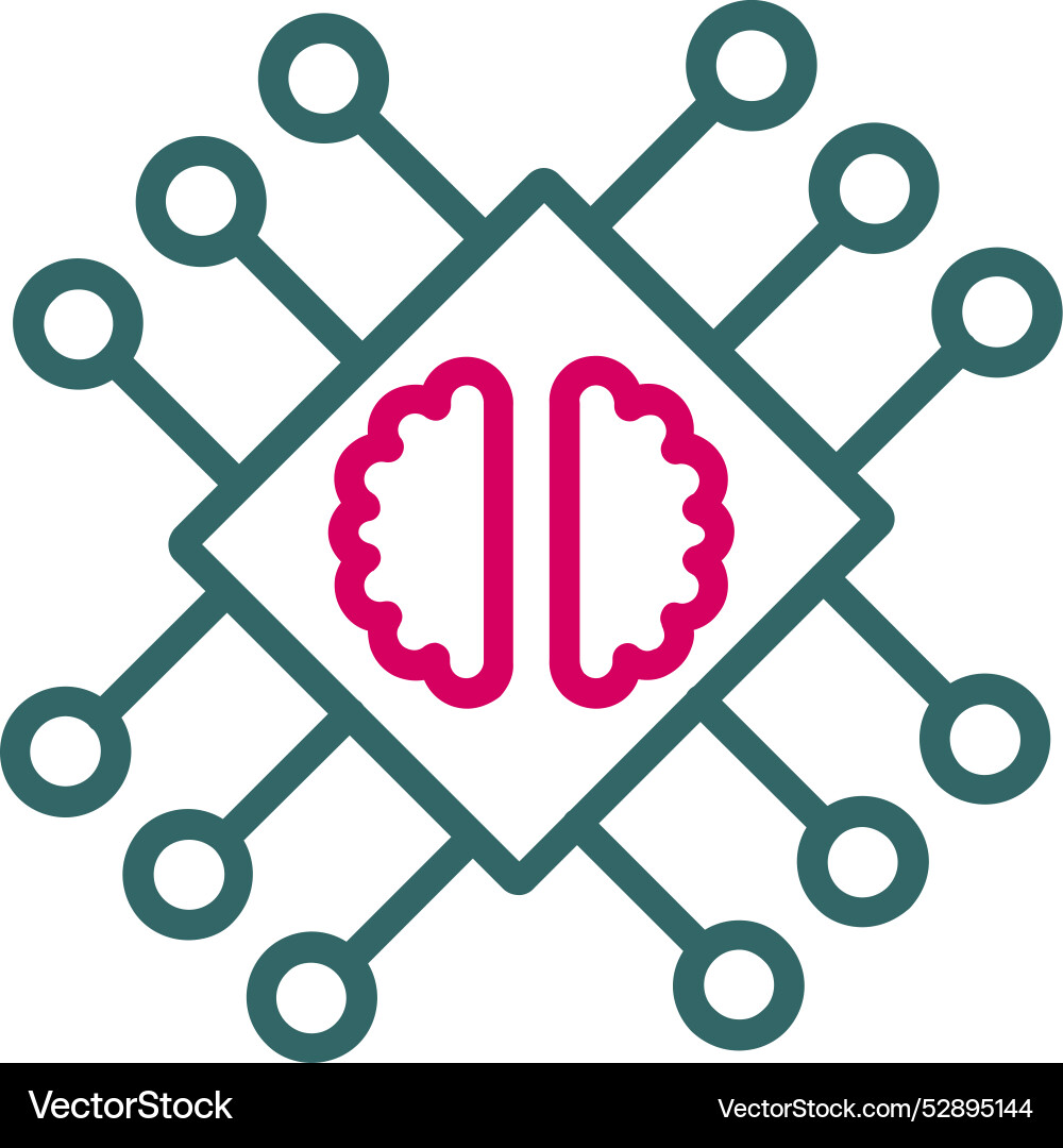 Artificial intelligence icon design Vector Image
