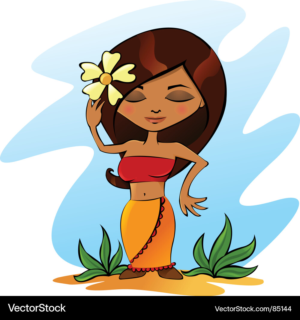 Beautiful Woman on Beach Vector Image