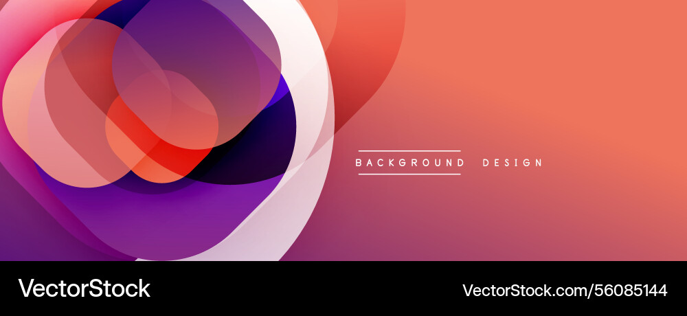 Circular abstract design with overlapping Vector Image