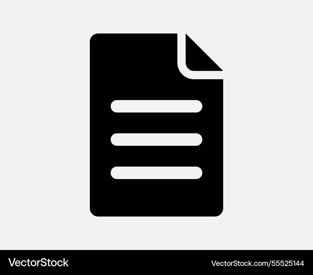 Document page icon Document page icon vector image