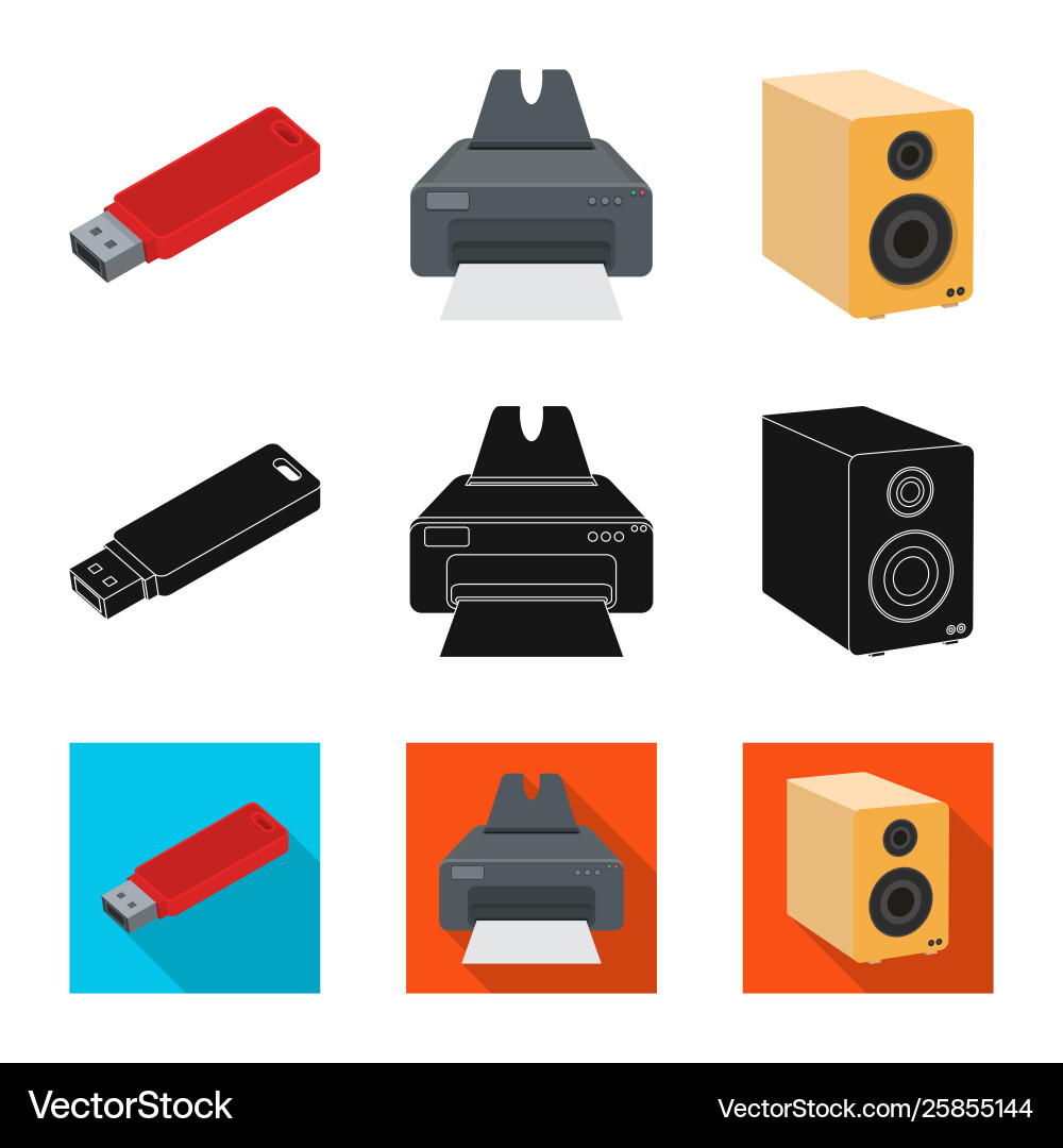 Isolated object laptop and device symbol Vector Image