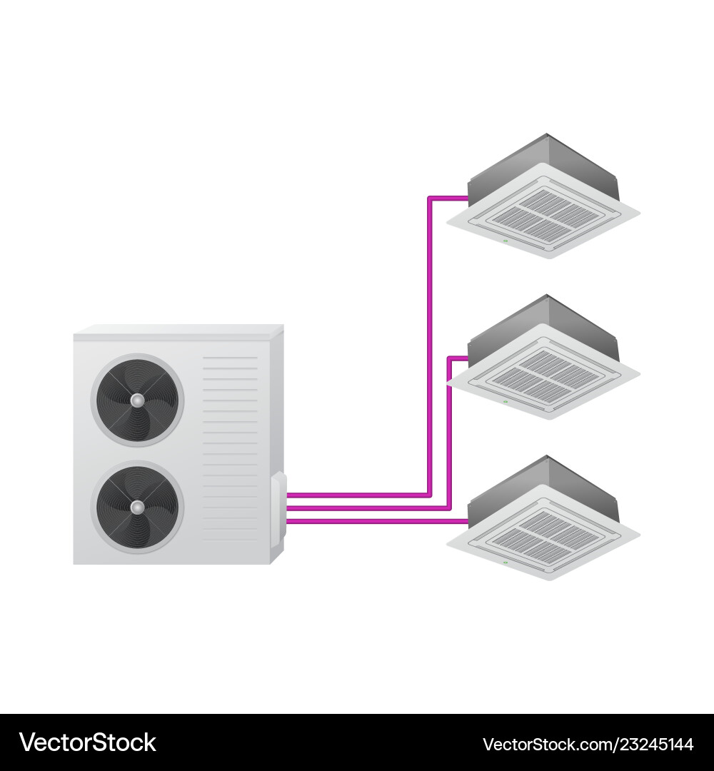 Multi split air conditioning system Vector Image