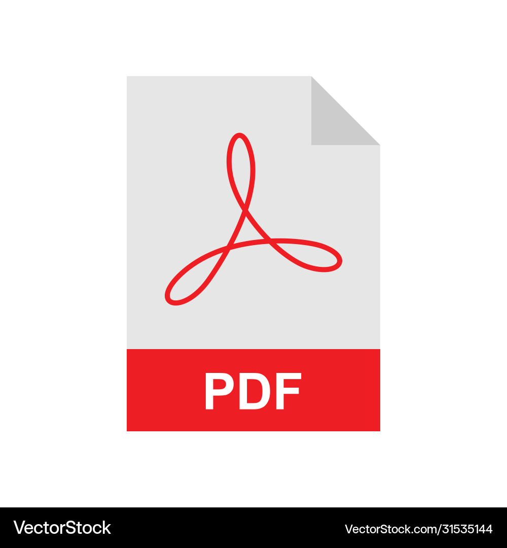 PDF Icon - Document Format Vector Image